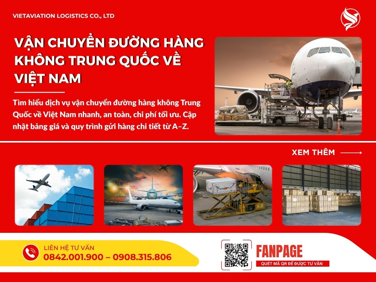 Hình thức vận chuyển bằng đường hàng không